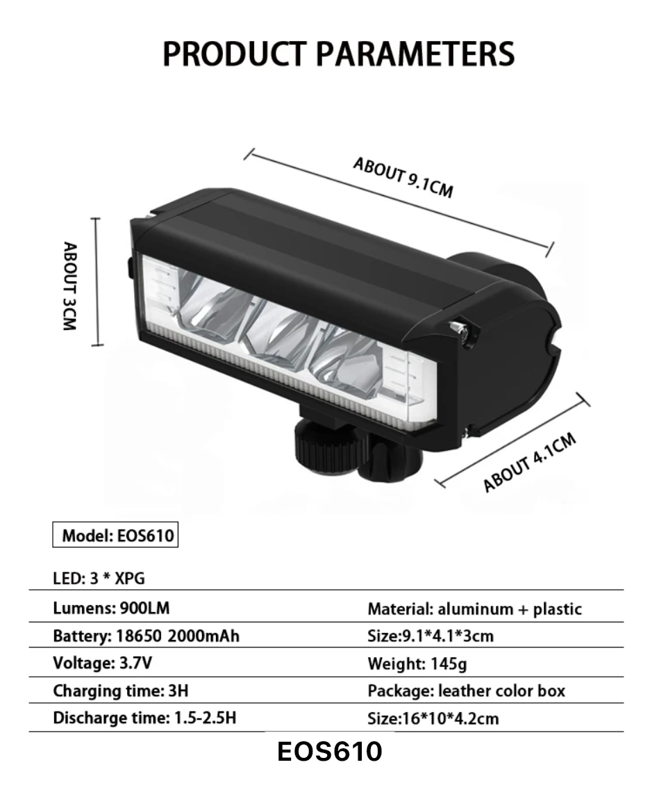 E-bike Light Bar (Waterproof Bicycle Flashlight)