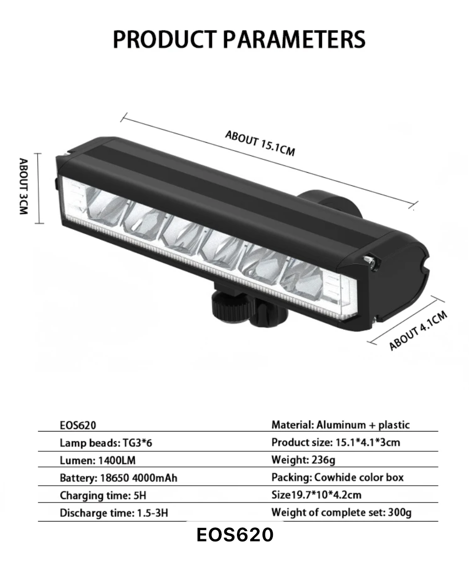 E-bike Light Bar (Waterproof Bicycle Flashlight)