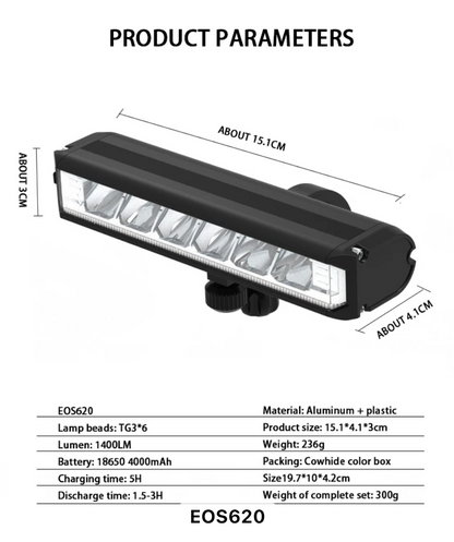 E-bike Light Bar (Waterproof Bicycle Flashlight)
