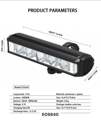 E-bike Light Bar (Waterproof Bicycle Flashlight)