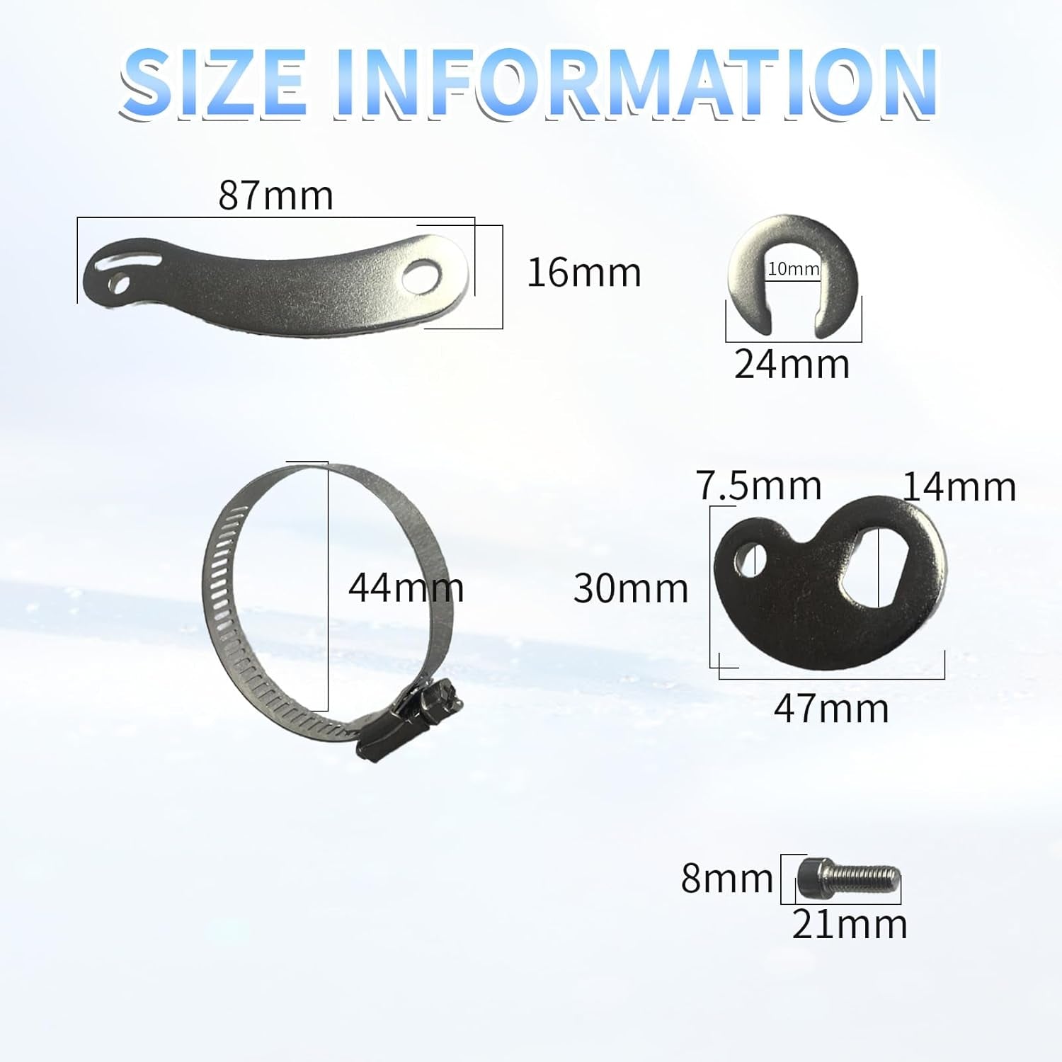 2 Set Torque Arm Conversion Kits, Universal Torque Arm Ebike Dropout Amplifier, Metal Torque Arm Bicycle Dropout Amplifier, Torque Arm Protective Accessories for Front Rear E-Bike Motor Arm